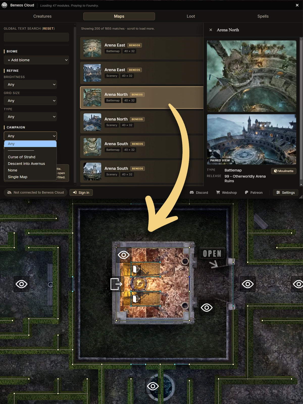 One-click Foundry install: walls, lighting and scene links