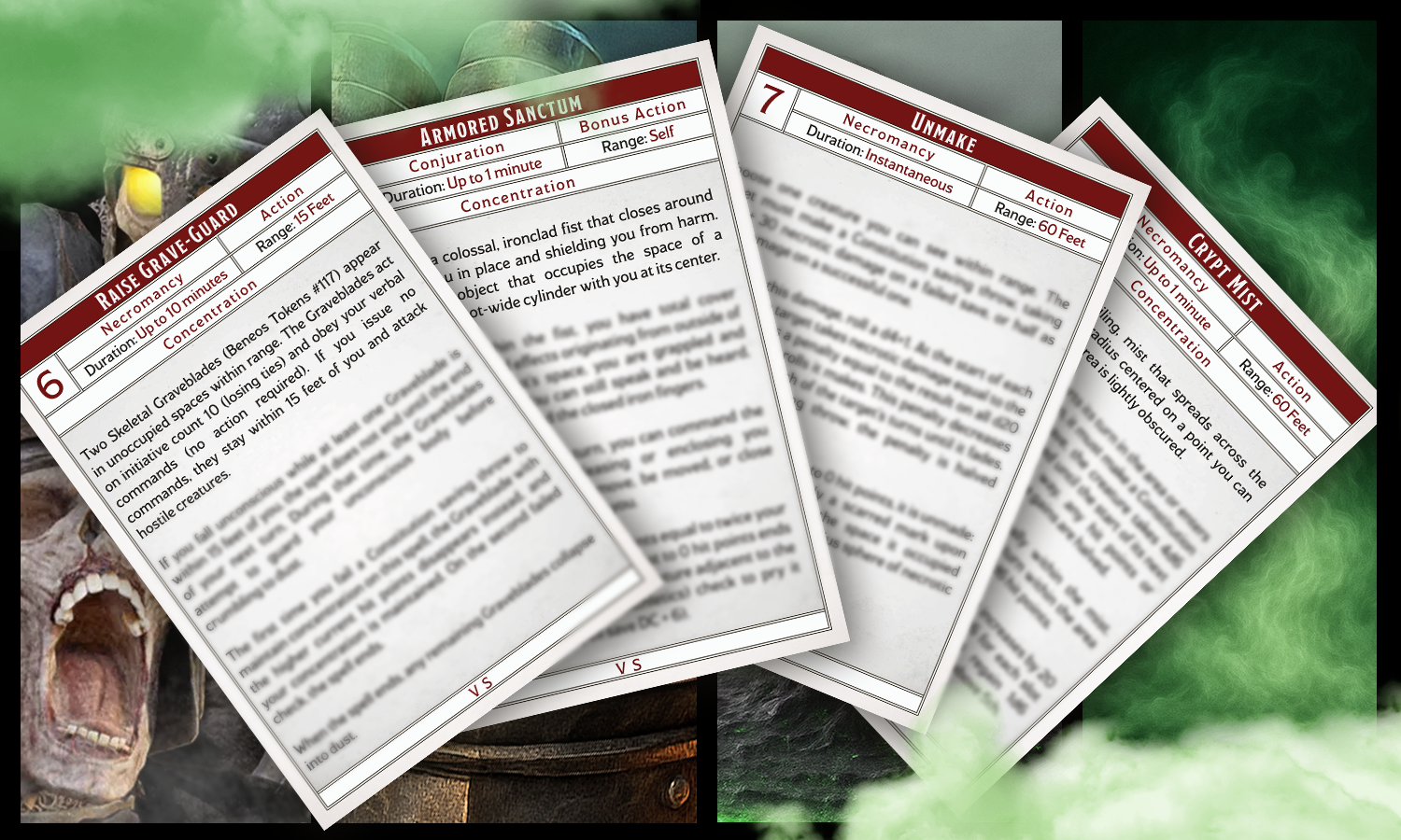 New Spells: Raise Grave-Guard, Armored Sanctum, Unmake & Crypt Mist