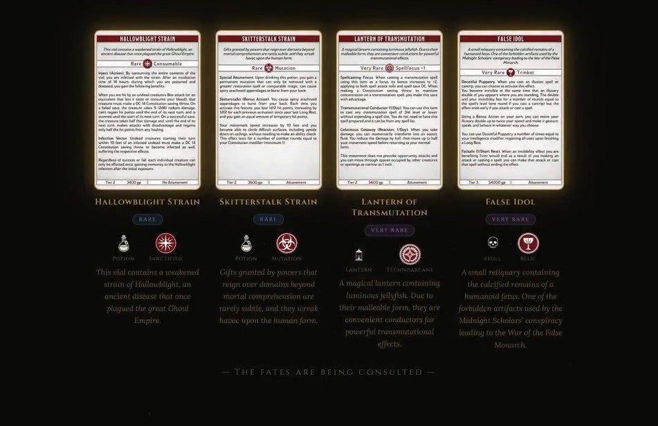 New Loot: Hallowblight Strain, Skitterstalk Strain, Lantern of Transmutation & False Idol