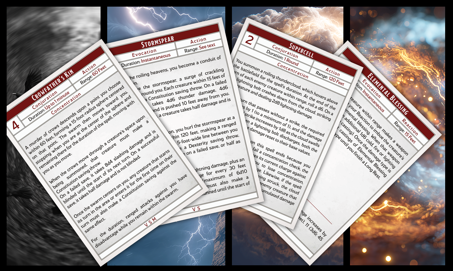 New Spells: Cowfather's Kin, Stormspear, Supercell & Elemental Blessing