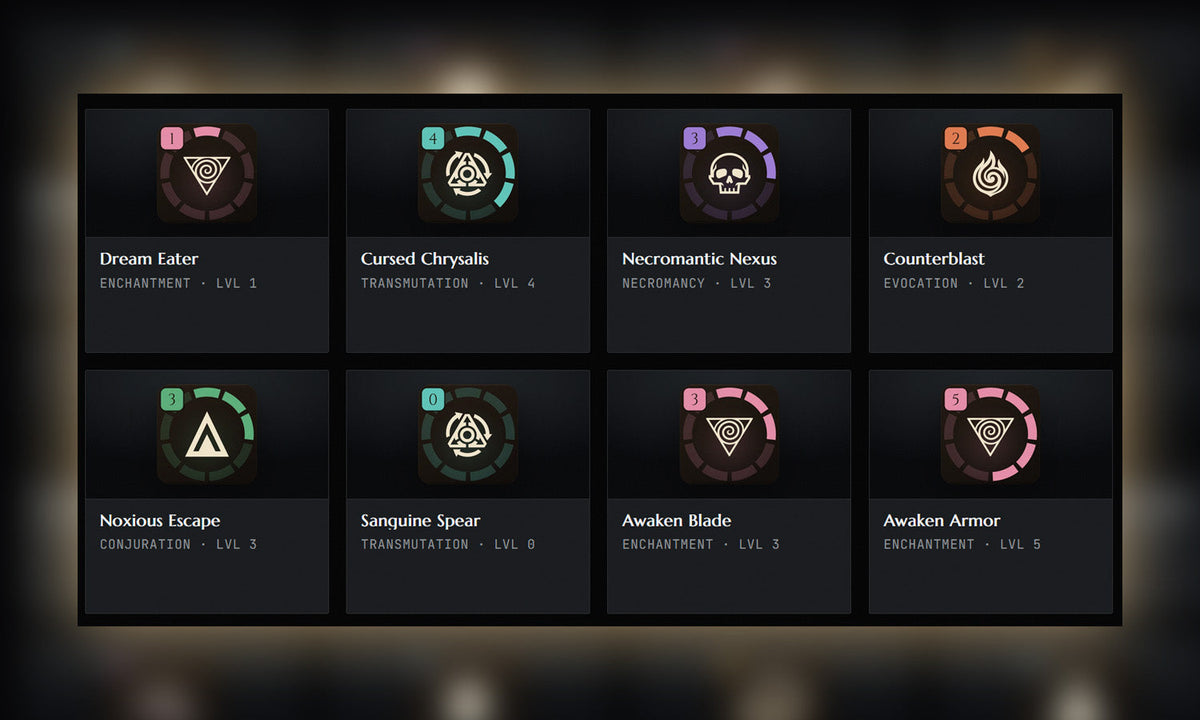 New Spells: Dream Eater, Cursed Chrysalis, Necromantic Nexus & Counterblast