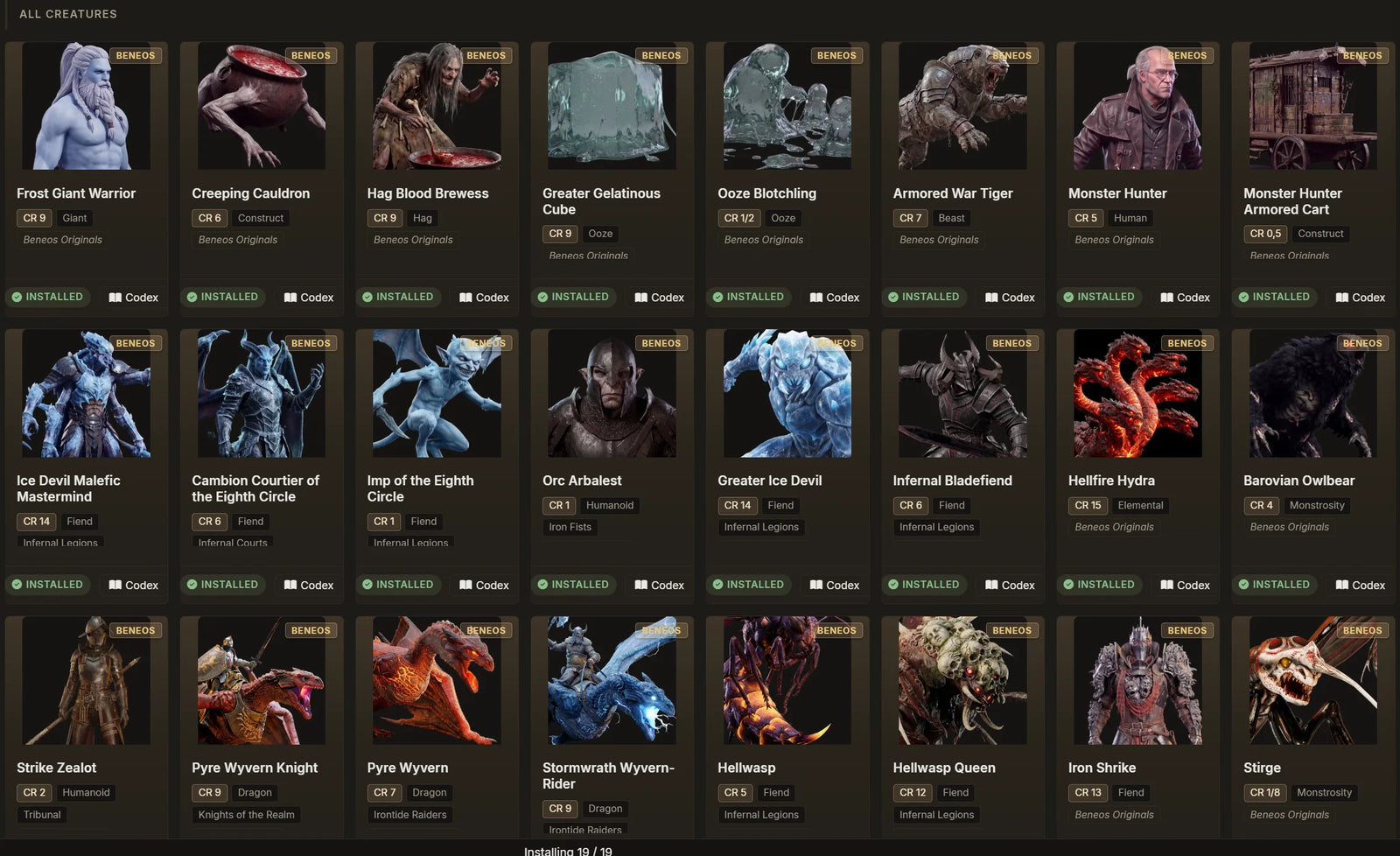 Additional Content: 50+ Creatures for everyone